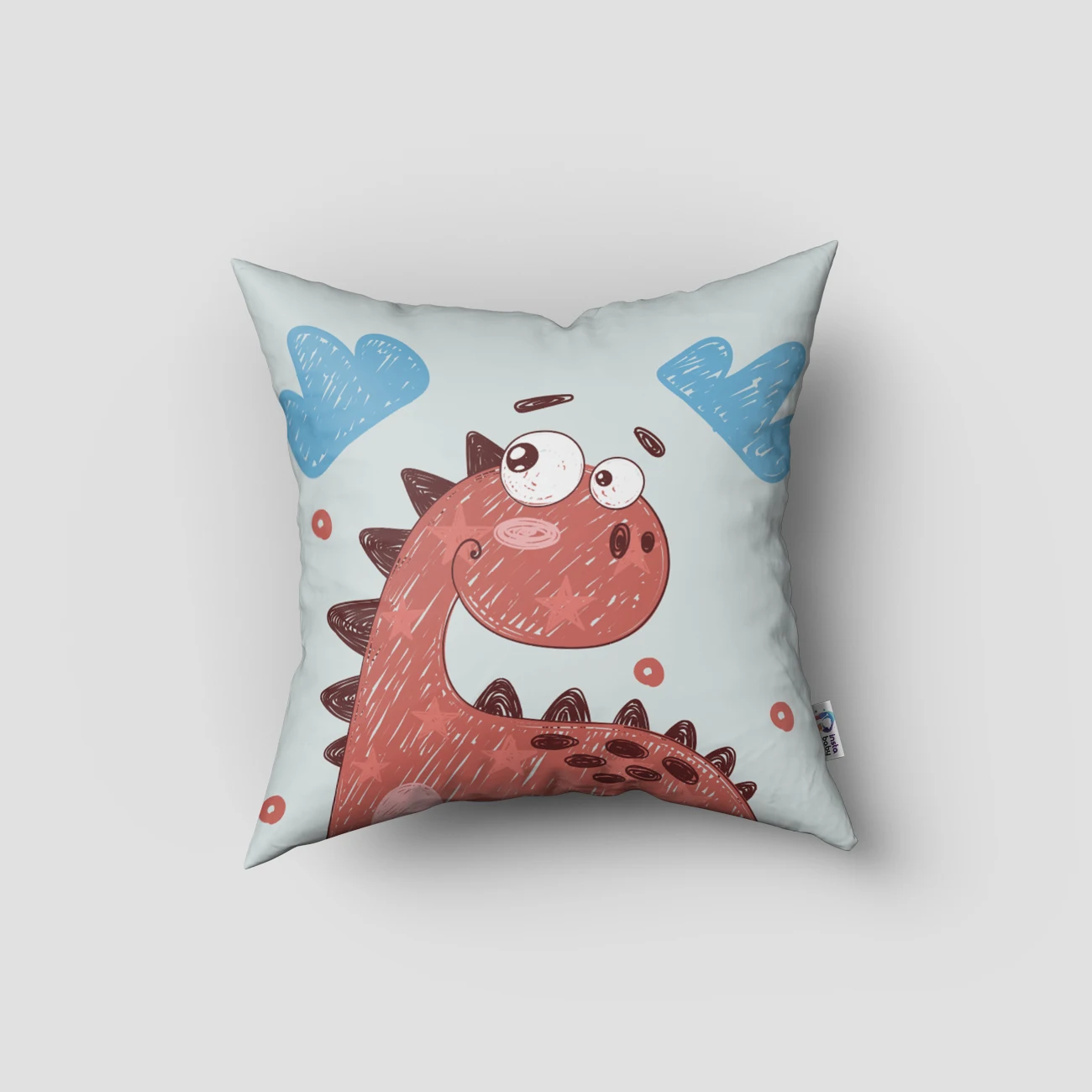 Cushion Cover-Pillow Case Decorative Sofa Bed Pillow Cover for Children's Room Red Dinosaur Cute Model 1333 | Дом и сад