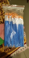 Juego de pinceles de pintura plana para artistas, 100 Uds., pelo de nailon acrílico para niños, Kits de pintura al óleo con acuarela, suministros para arte de papelería