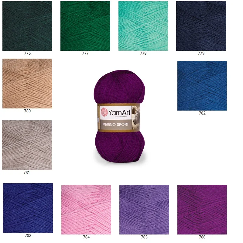 Yarnart Merino Sport Yarn 100gr-400mt %50 Wool - %50 Acrylic Knitting  Crochet Wrap Beanie Sweater Kids Adults Knitwears - AliExpress
