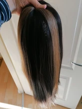 NNZES-Peluca de cabello sintético para mujeres negras, pelo largo recto de 24 y 30 pulgadas, Color marrón oscuro y Rubio, mezclado