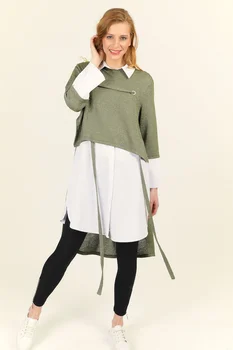 

Silvery Sweat-Shirt Suit-Green