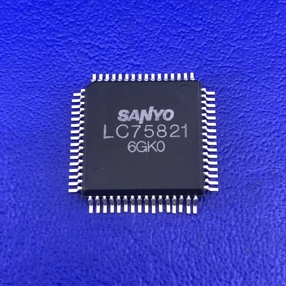 1 штука LC75821 QFP64E (14x14) Драйвер LCD ЖК-дисплеев LC 75821 для отображения частоты в