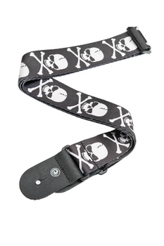 

50h01 woven guitar strap, cross bone skull, Planet Waves