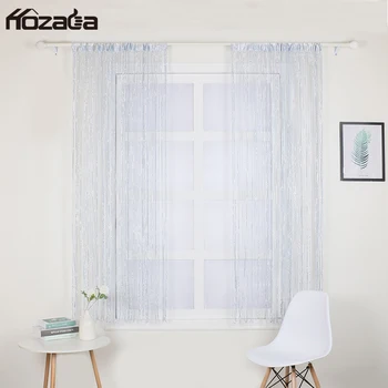 

Hozada 1PC Curtains String Curtains Tassel Flash Line Window Door Divider Curtains Home Wedding Decoration Draperies 100X200cm