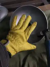 QIANGLEAF-guantes de protección para hombre, de cuero de vaca, amarillo, ultrafinos, de seguridad, para el trabajo, venta al por mayor, 527NP, Envío Gratis