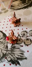 Resin Figurines Decor Christmas-Decoration Snow-Landscape-Model-Ornaments Miniatures
