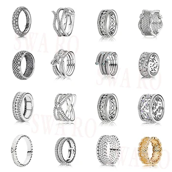 

Classic S925 Honeycomb Lace, Cosmic Stars, Swirling Snake, Intricate Lattice Band, logo, Shimmering Leaves, Abundance Love Ring