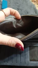 Bolso largo doble pliegue de famosa marca para mujer, billetera de cuero de nobuk con cordón, cremallera, billetera de gamuza, bolso de mano femenino
