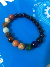 Pulsera de piedra Natural de galaxia para hombres y mujeres, pulsera curativa de constelaciones de los once del universo, joyería misteriosa