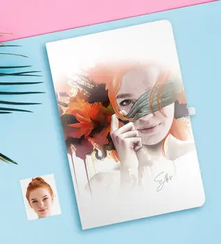 

Personalized Women 'S Abstract Watercolor Design White Notebook