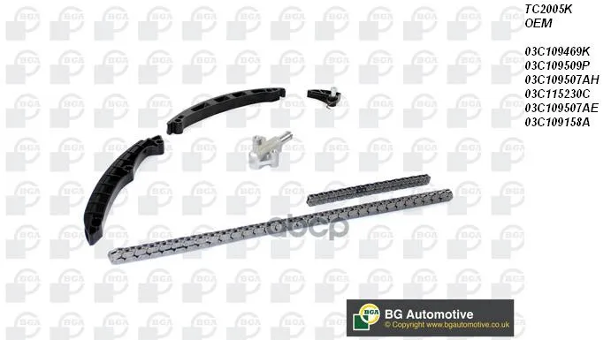 Комплект Цепи Грм Audi. Vw 1.4fsi-1.6fsi Bag/Blf/Blp 03 Без Звездочки Bga арт. TC2005K