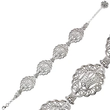 Серебряный 925 пробы браслет с филигранным узором