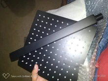 Shower-Head Square Wall Ceiling-Mounted Bathroom Rain Black BECOLA Chrome Ultrathin 2-Mm