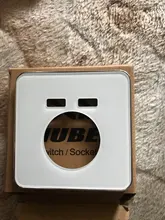 Jiubei Panel de cristal blanco 2A de puerto Dual USB adaptador/cargador de pared de enchufe de carga con adaptador de pared USB enchufe de la UE hembra Pow