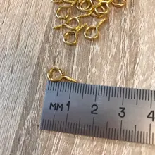 200 unids/lote pequeño Mini ojo Pins eyepin ganchos ojales tornillo roscado 8 colores cierres ganchos DIY joyería hacer accesorios