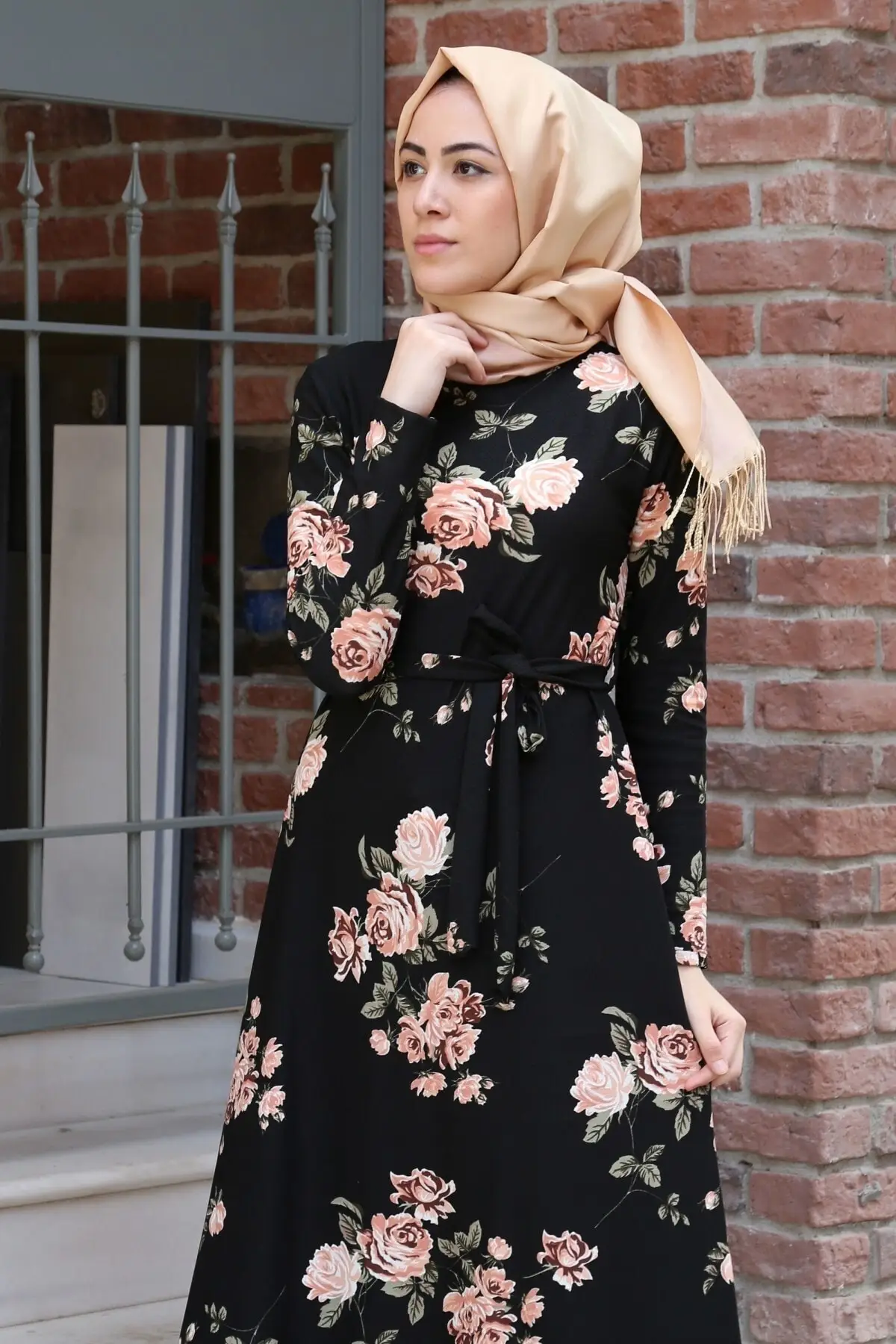 Floral Print Dress Islamic Dress Women