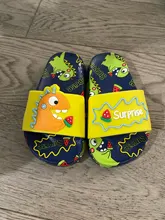 Zapatillas de dinosaurios y sandía para niños y niñas, zapatos de playa de verano, pantuflas suaves para interiores
