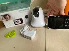 Monitor de bebé con pantalla grande de 3,5 pulgadas, visión nocturna infrarroja, inalámbrico, vídeo a Color, con mando a distancia, cámara con Zoom de inclinación