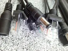 Anpwoo caliente de Cable POE pasivo de Cable adaptador de Ethernet inyector divisor POE módulo de fuente de alimentación 12 v 48v para cámara IP