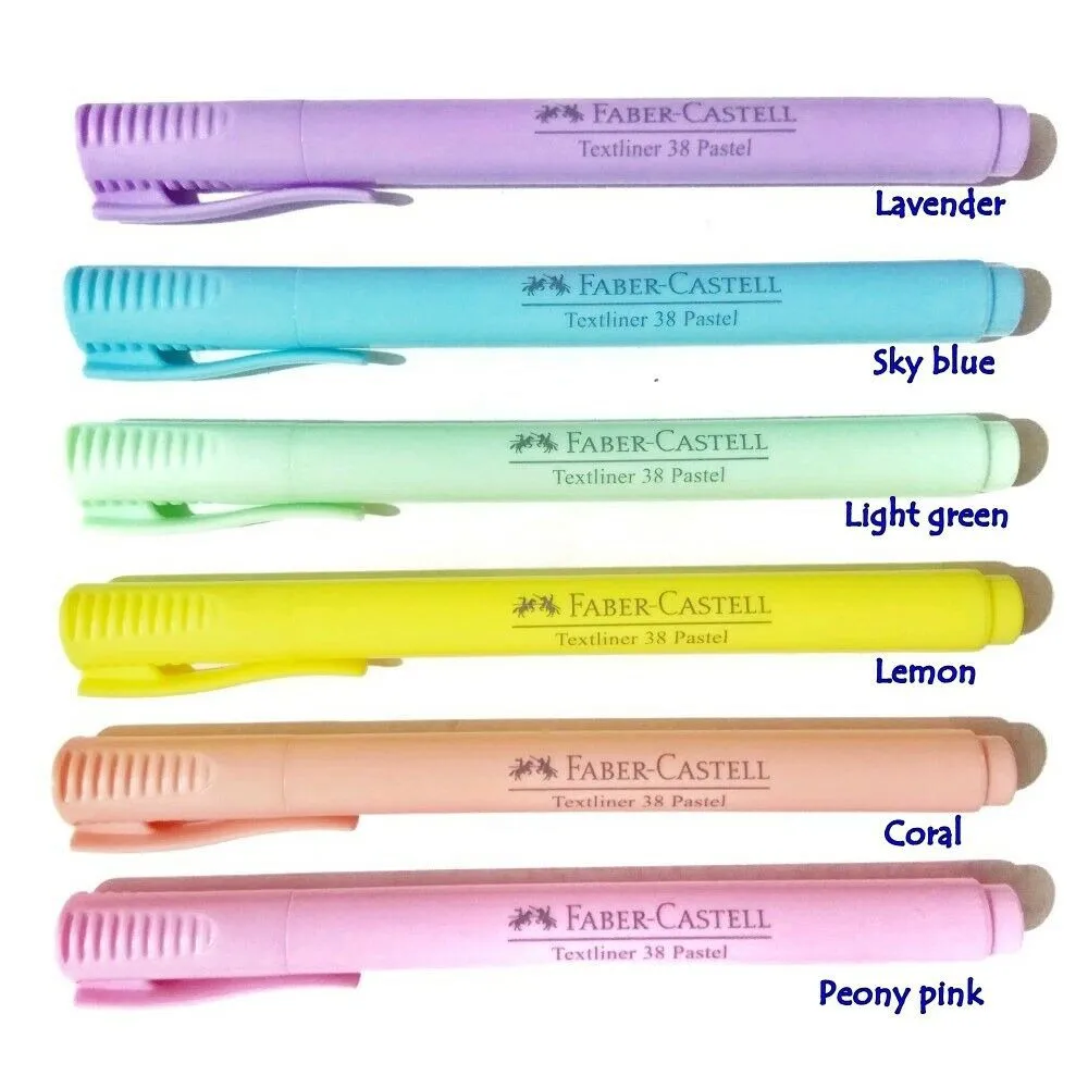 

Faber-Castell Highlighter 38 Pastel 6-pack