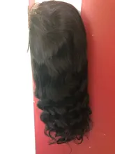 Yomagic-pelucas con onda de encaje frontal para mujer, cabello sintético de Color negro, sin pegamento, con línea de pelo Natural
