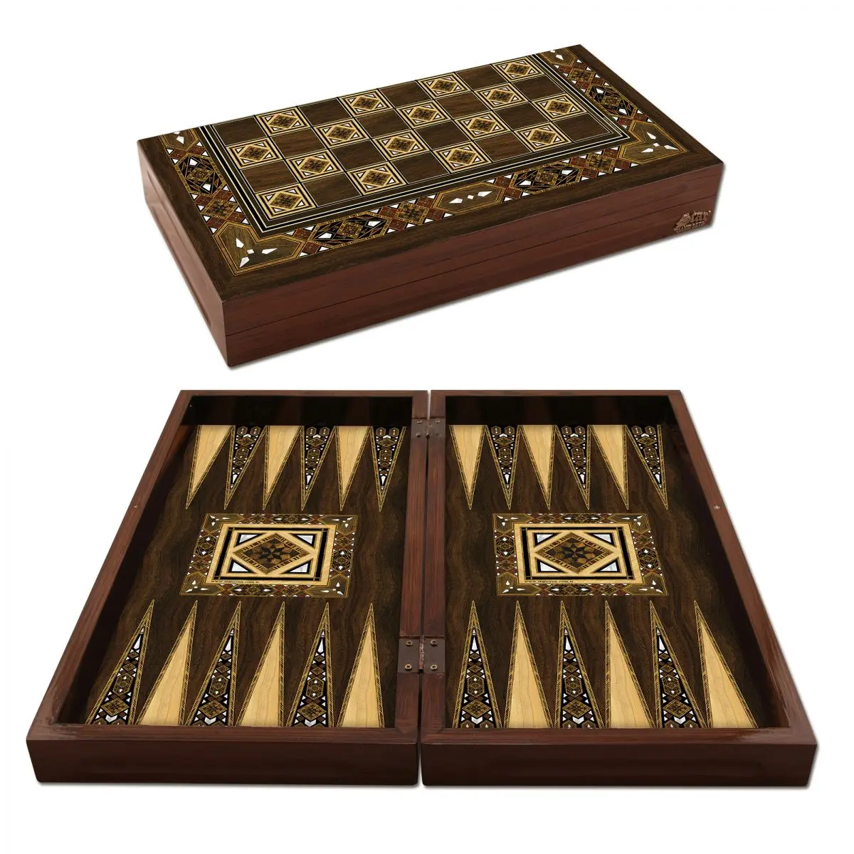 Antique Mosaic Pearl Backgammon Set Trendy Family Board Games Very Special Gift Woman Man New Home Best Quality