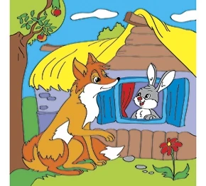 

Canvas with paints 15*15 cm "bunny and Fox" Red Cat x-0376/PK