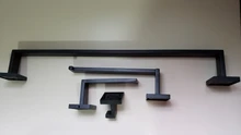 Robe Hook Paper-Holder Towel Rail-Bar-Rack Bar-Shelf Bathroom-Hardware-Set Tissue Black