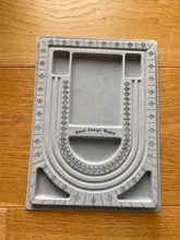 Tablero de cuentas aterciopeladas para fabricación de joyas, bandeja organizadora de Diseño Artesanal, accesorios de herramienta de medición, color gris