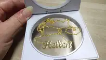Personalized Name Necklace Charm Custom Pendant Gift Women Jewelry Stainless-Steel Gold