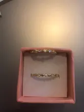 DoreenBeads-Anillo de boda con diamantes de imitación para mujer y hombre, joyería de boda, 1 pieza, nueva moda, venta al por mayor