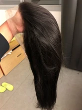 Hueso recto frente de encaje pelucas de cabello humano transparente peluca Frontal de encaje T parte Remy brasileño recto peluca con malla Frontal 28 30 pulgadas