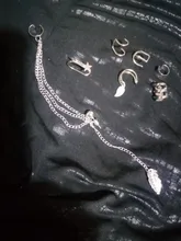 IPARAM 7 unids/set Vintage borla cadena Clip para oreja de aleación 2020 pendientes Bohemia mujeres hoja geométrica pendientes regalo de fiesta, joyería