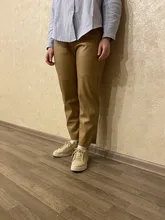 Pants Trousers Women Drawstring Female High-Waist WOTWOY Spliced Loose Autumn Straight