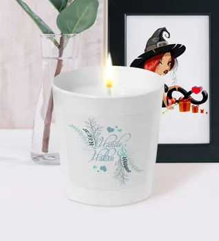 

Personalized White Glass Small Bowl Scented Candle (Model 5)