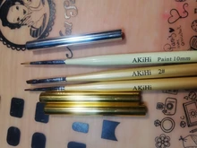 AKiHi 11mm de pigmento de propileno pinceles de pintura y dibujo decoración de uñas 3D flor pluma herramientas con tapa