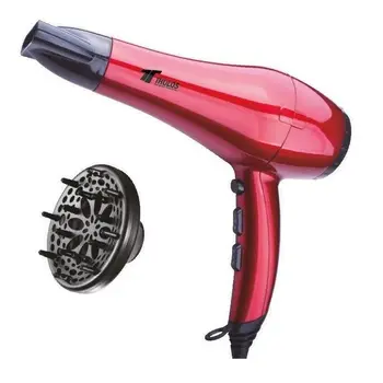 

THULOS, Powerful HAIR DRYER, 2000W, with 2 velocities and 3 positions of heat, funcion blow cold air, with disfusor.