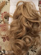 Extensiones de Cabello para mujer, coletas con ondas, 14 pulgadas, pelo sintético Rubio, extensión Natural