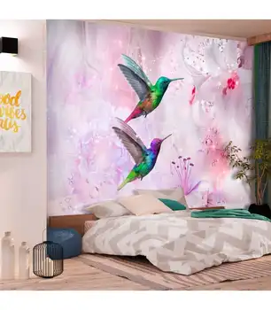 

Mural-Colourful Hummingbirds (Purple)