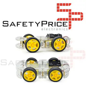 

Chassis Robot Smart Car 4WD 4 wheel robotic Arduino DIY chassis SP
