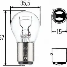 Hella Лампа 8GD004772-121 BAZ15d