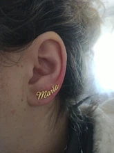 Pendientes personalizados con el nombre, par de pendientes, con cierre de tuerca, personalizados con el nombre, para mujeres