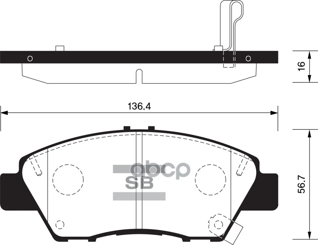 Колодки Тормозные Honda Jazz 09- Передние Sangsin Brake Sp1463 Sangsin brake арт. SP1463