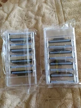 8 unids/pack de los hombres de la maquinilla de afeitar de seguridad cuchillas cuidado facial cuchillas de afeitar Manual de Cassette para gillettee mache 3