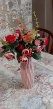 Flower Vase White Imitation Ceramic Flower Pot Decoration Home Plastic Vase