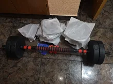 Juego de mancuernas ecológicas 2 en 1 con barra, ajustables y accesorios, 10 KG-15-20 KG - 25 KG - 30 KG - 40 KG y 50KG