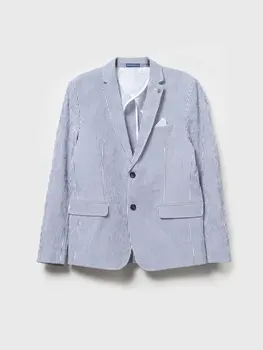 

Tight-fitting Mould Plaid Flexible Blazer Jacket