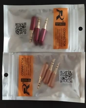 3 uds Jack 3,5mm R conector 3 polos chapado en oro estéreo jack de 3,5mm de auriculares con adaptador de enchufe de cola para fijar el cable estable