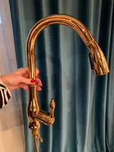 Gold Kitchen Faucet Water-Mixer Pull-Out Single-Handle Silver Swivel-Degree N22-019