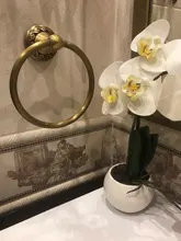 Bathroom-Towel-Holder Wall-Mounted Brass Classic Accessories13991-W Round Antique Aluminium